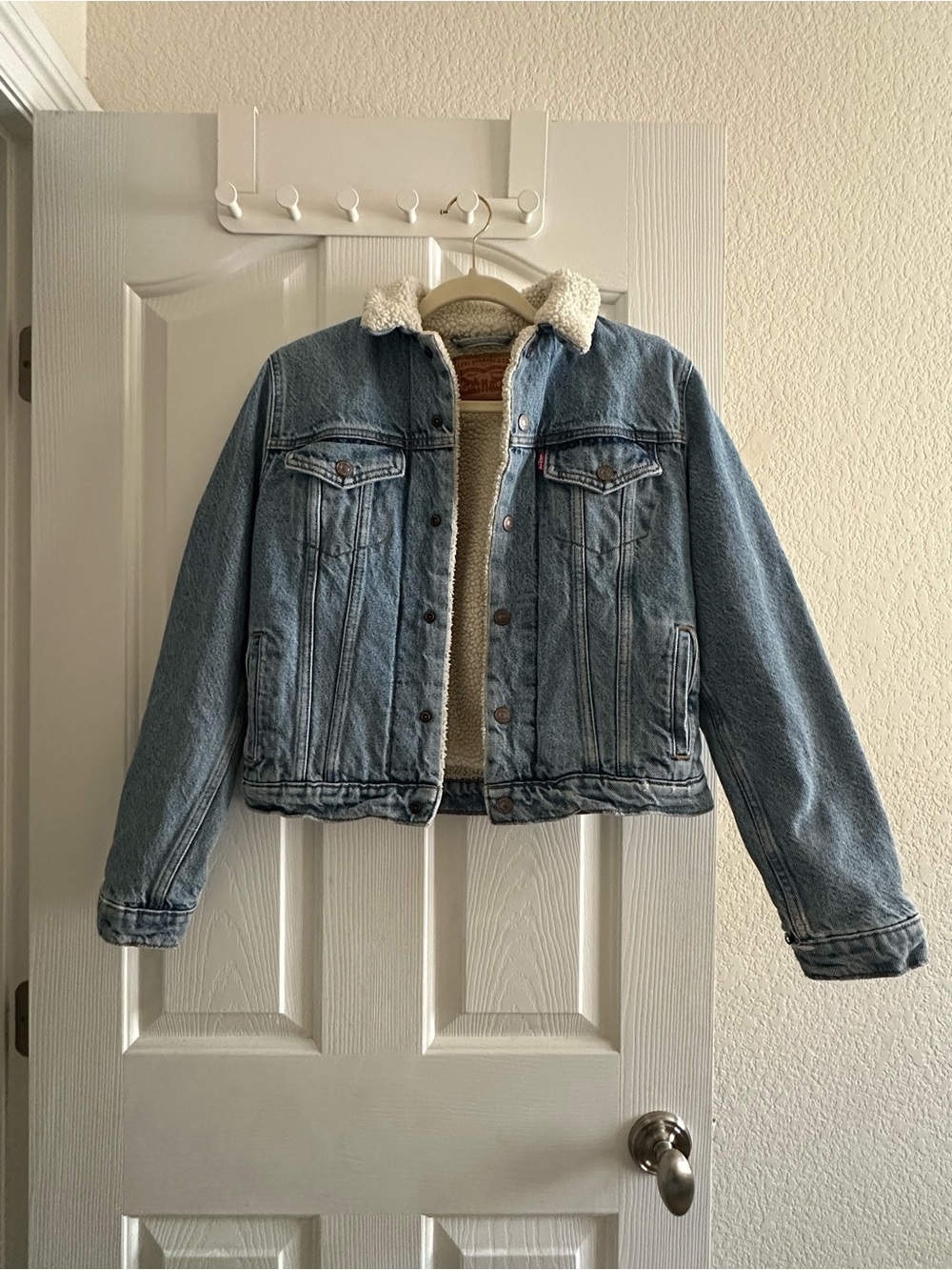 Levi’s Light Blue Sherpa-Lined Denim Jacket